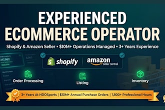 be your ecommerce VA for order processing, product listing and store management