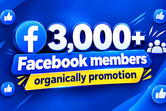 promote your facebook group with 3,000 members