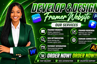 design or develop framer website, framer website redesign, figma to framer