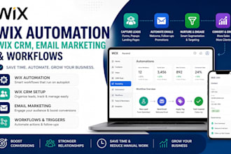 setup wix automation, wix CRM, email marketing and workflows
