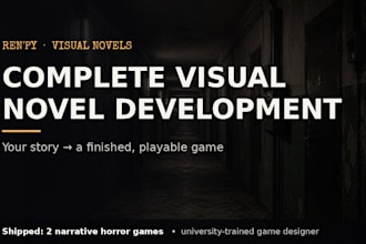 develop a complete visual novel game in renpy