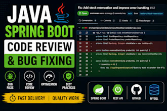 perform professional java code review and bug fixing