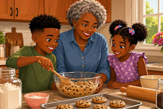 create colorful picture book illustrations children storybook kids picture book