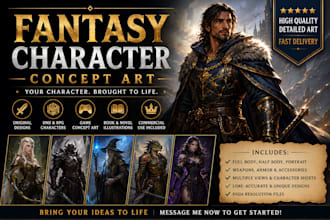 fantasy character art dnd character design concept art rpg character illustratio