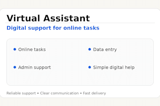 help with virtual assistant and digital support tasks