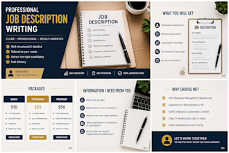 write a professional job description for any position