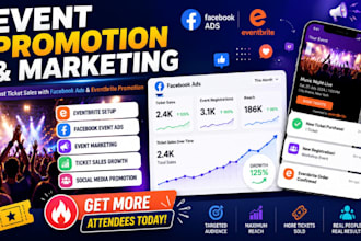 event promotion, event setup event ads, event marketing, ticket sales