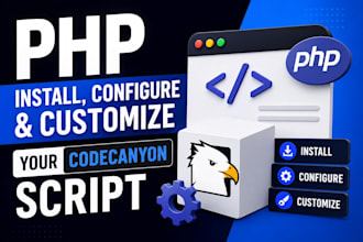 install PHP script, setup codecanyon, and customize laravel script