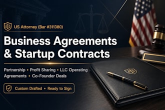 prepare custom llc partnership legal documents and operating agreements