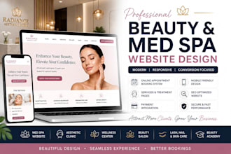 design medspa telehealth, lifecoaching, massage therapy website doula website