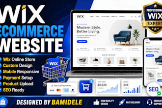 design wix ecommerce website, wix online store and wix website redesign