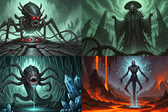 design sci fi horror fantasy illustration