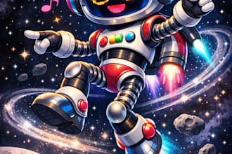 draw custom cosmic character designs
