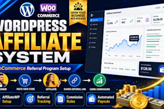 set up a wordpress affiliate program, referral system for your woocommerce store