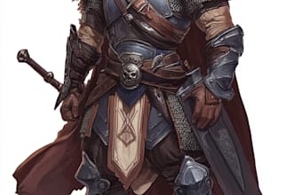 paint your dark fantasy dnd character illustration