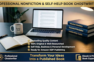 ghostwrite a professional nonfiction ebook or self help book