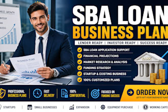 prepare an sba loan business plan for funding and bank approval