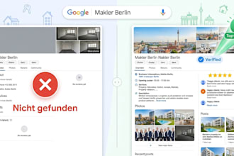 google unternehmensprofil fuer immobilien makler, optimiere local SEO  kl