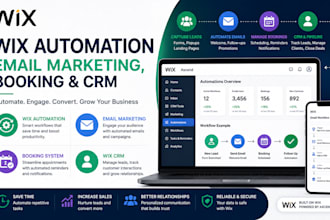 setup wix automation, wix email marketing, booking and CRM