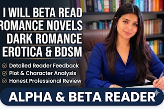 find romance beta reader, true crime, fantasy, memoir or thriller novel