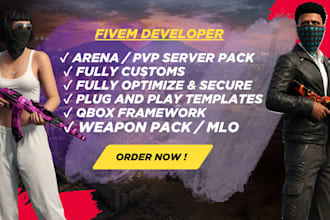 give you advanced arena pvp fivem server pack qbox framework