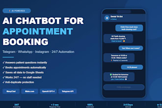build an ai chatbot for appointment booking on telegram and whatsapp