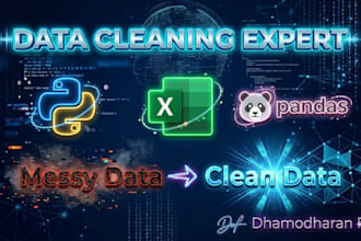 clean and preprocess your messy dataset using python and excel