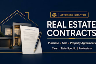 draft real estate purchase agreements and property contracts as a US attorney