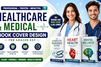 design professional healthcare and medical book cover design for amazon KDP