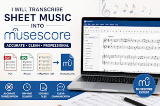 transcribe sheet music into musescore professionally