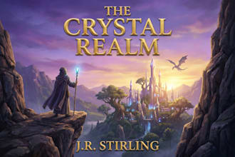 design illustrated book cover for fairytale fantasy romance