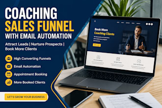 build coaching sales funnel with email automation for more booked clients