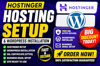 setup hostinger hosting, domain, SSL and email