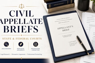 draft a persuasive civil appellate brief for state or federal court