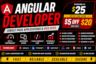 develop and optimize angular single page applications and web apps