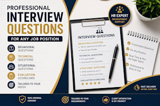 create professional interview questions for any job position