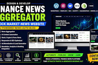 design finance news aggregator platform news autoblog stock market news website