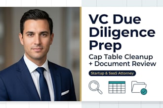prepare your startup for vc due diligence and clean your cap table