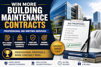 prepare winning building maintenance contract bids, rfps and tender proposal