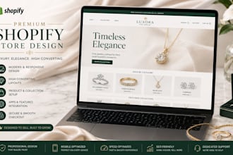 design a luxury jewelry shopify store boutique website