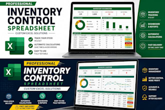 create a professional inventory control spreadsheet  in excel