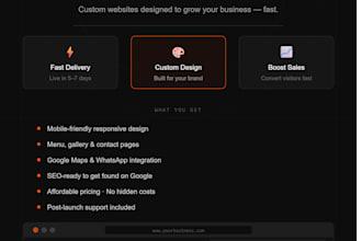 built custom webs for your business  go online and grow