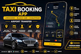 create taxi booking website limousine black car chauffeur airport transfer app
