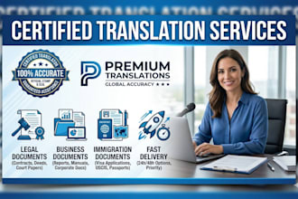 translate legal and official documents with certification