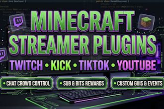 code custom minecraft twitch and kick interactive plugins for streamers