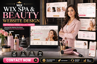 design and redesign wix spa website hair salon beauty website cosmetic website