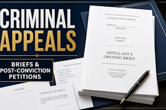 draft a criminal appeal brief or post conviction relief petition