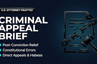 draft a criminal appeal brief or post conviction relief petition