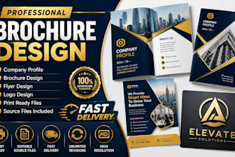 design professional brochure, company profile, flyer and business logo