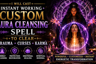 cast instant working custom aura cleansing spell  to clear trauma, curses, karma